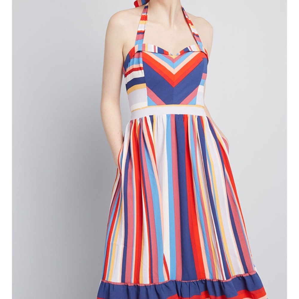 ModCloth Frequently Piquant Halter Dress XL NWT